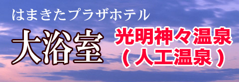 はまきたプラザホテル大浴室 光明神々温泉(人工温泉)